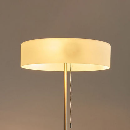 Contemporary Scandinavian Ash Wood Stainless Steel Aluminum Glass Round 3-Light Standing Floor Lamp For Living Room & Bedroom