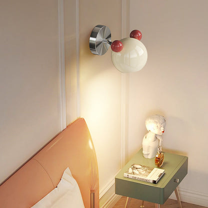 Contemporary Creative Iron Cartoon Bear Kids LED Wall Sconce Lamp For Bedroom