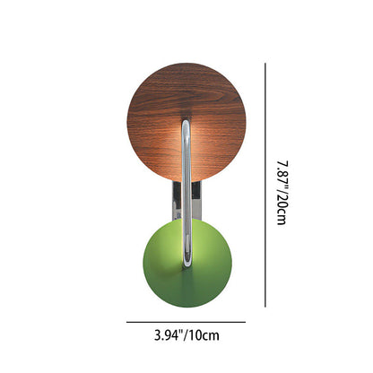 Traditional French Iron Aluminum Acrylic Round LED Wall Sconce Lamp For Living Room
