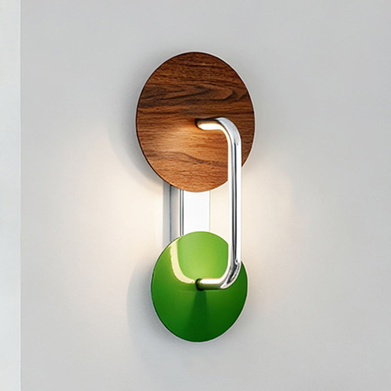 Traditional French Iron Aluminum Acrylic Round LED Wall Sconce Lamp For Living Room