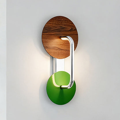 Traditional French Iron Aluminum Acrylic Round LED Wall Sconce Lamp For Living Room
