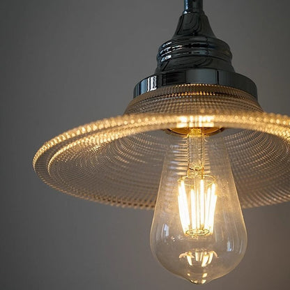 Contemporary Industrial Iron Glass Saucer-Shaped 3/5-Light Chandelier For Living Room