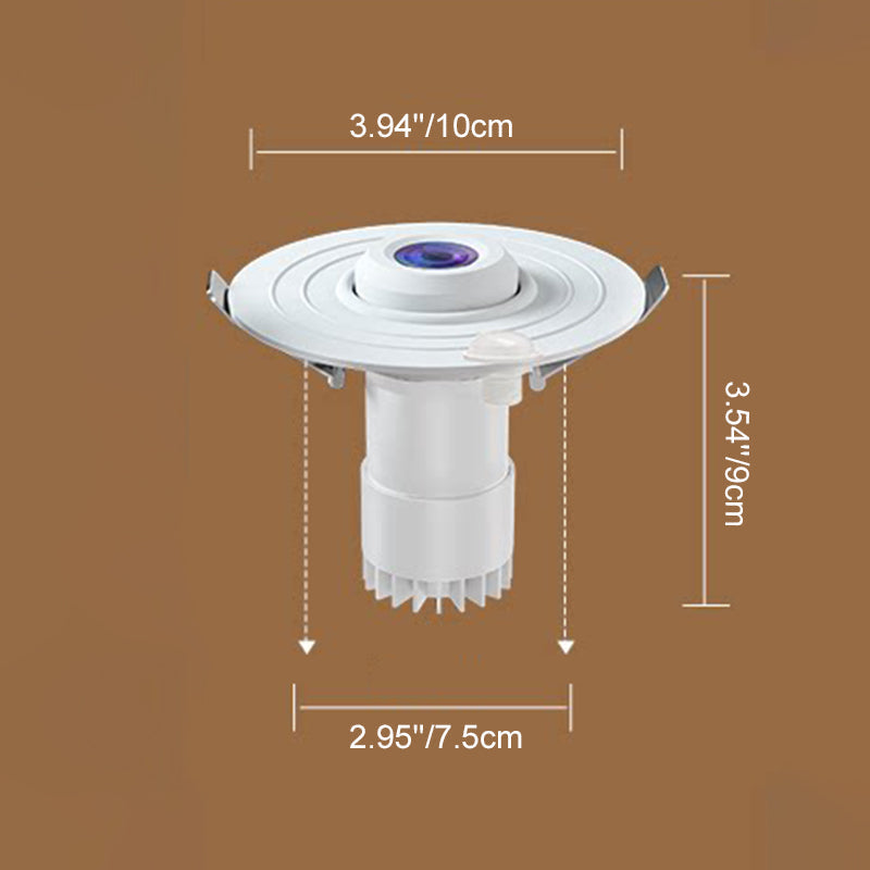 Modern Minimalist Aluminum Alloy Plastic Round Cylindrical Projection LED Flush Mount Ceiling Light For Hallway & Entryway