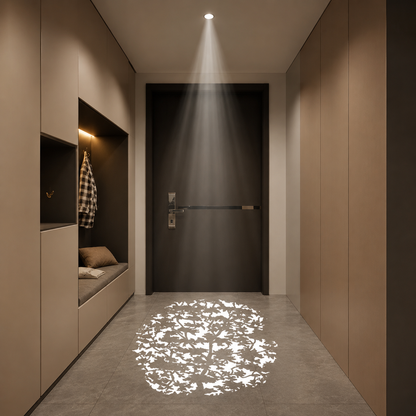 Modern Minimalist Aluminum Alloy Plastic Round Cylindrical Projection LED Flush Mount Ceiling Light For Hallway & Entryway