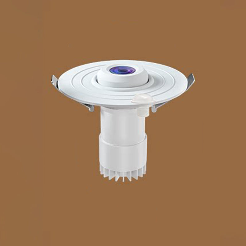 Modern Minimalist Aluminum Alloy Plastic Round Cylindrical Projection LED Flush Mount Ceiling Light For Hallway & Entryway