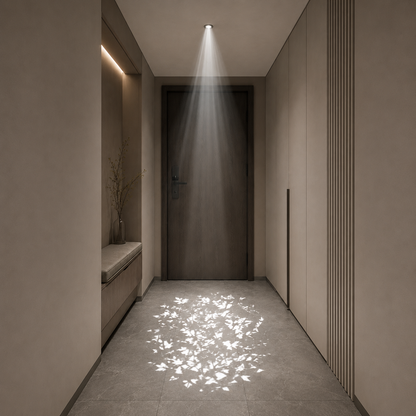 Modern Minimalist Aluminum Alloy Plastic Round Cylindrical Projection LED Flush Mount Ceiling Light For Hallway & Entryway