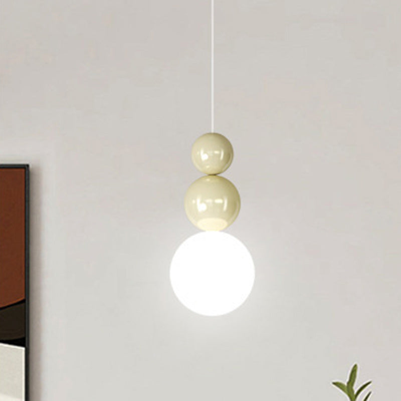 Traditional French PE Metal Globe LED Pendant Light For Bedroom
