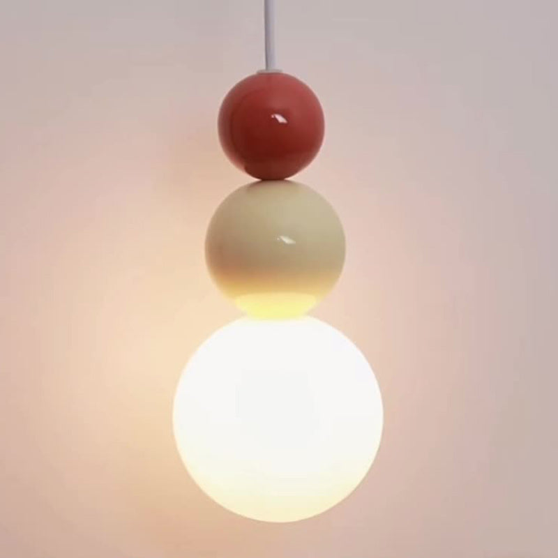 Traditional French PE Metal Globe LED Pendant Light For Bedroom
