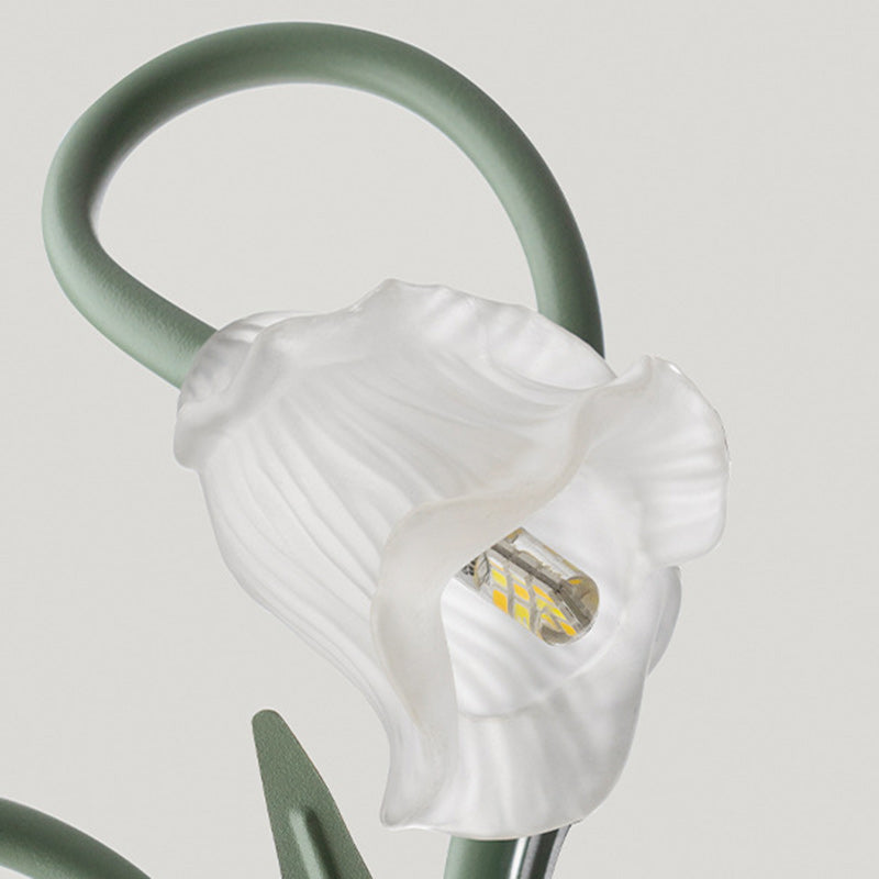 Traditional French Glass Iron Rose Leaf 3-Light Wall Sconce Lamp For Bedroom & Living Room