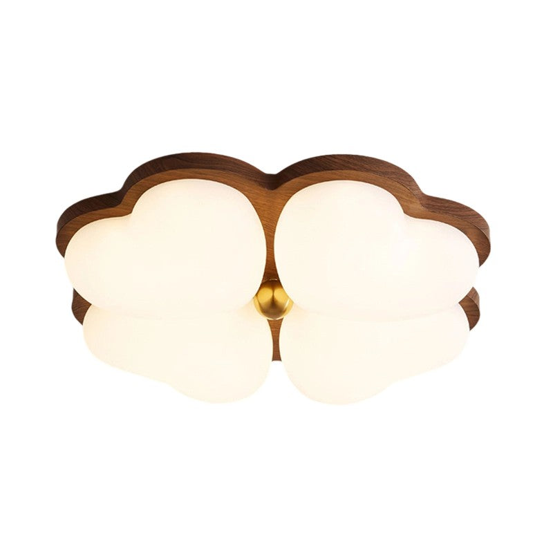 Traditional Chinese PE Iron Floral LED Flush Mount Ceiling Light For Bedroom