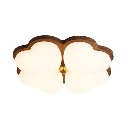 Traditional Chinese PE Iron Floral LED Flush Mount Ceiling Light For Bedroom