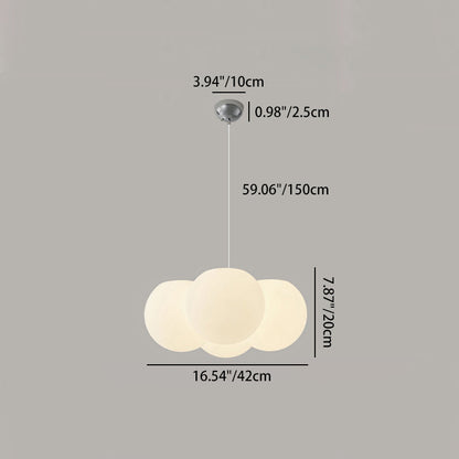 Modern Minimalist PVC & Metal Balloon-Shaped Bubble LED Chandelier For Living Room