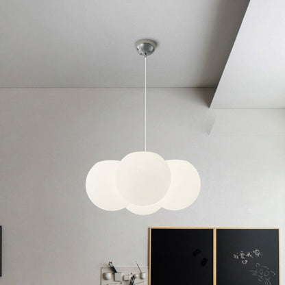 Modern Minimalist PVC & Metal Balloon-Shaped Bubble LED Chandelier For Living Room