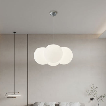 Modern Minimalist PVC & Metal Balloon-Shaped Bubble LED Chandelier For Living Room