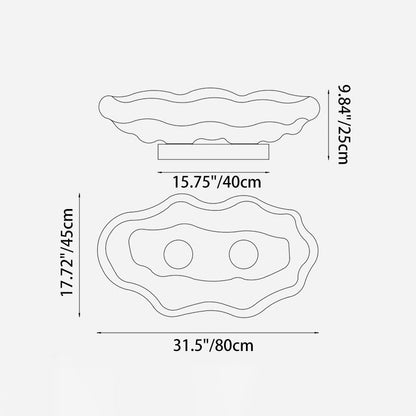 Contemporary Creative Carbon Steel PE Cloud-Shaped 2/3-Light Outdoor Light For Garden