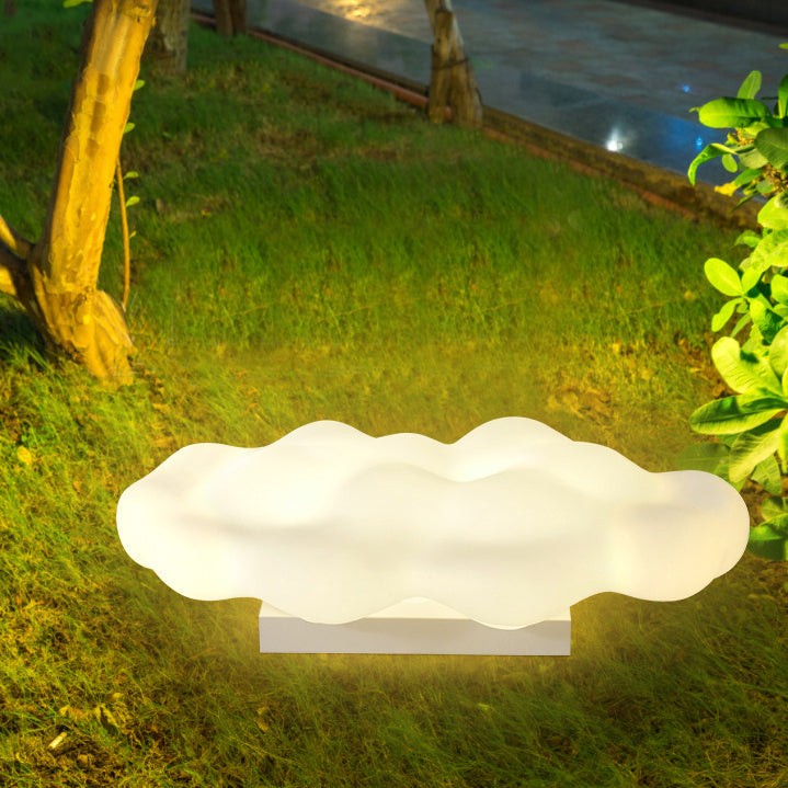 Contemporary Creative Carbon Steel PE Cloud-Shaped 2/3-Light Outdoor Light For Garden
