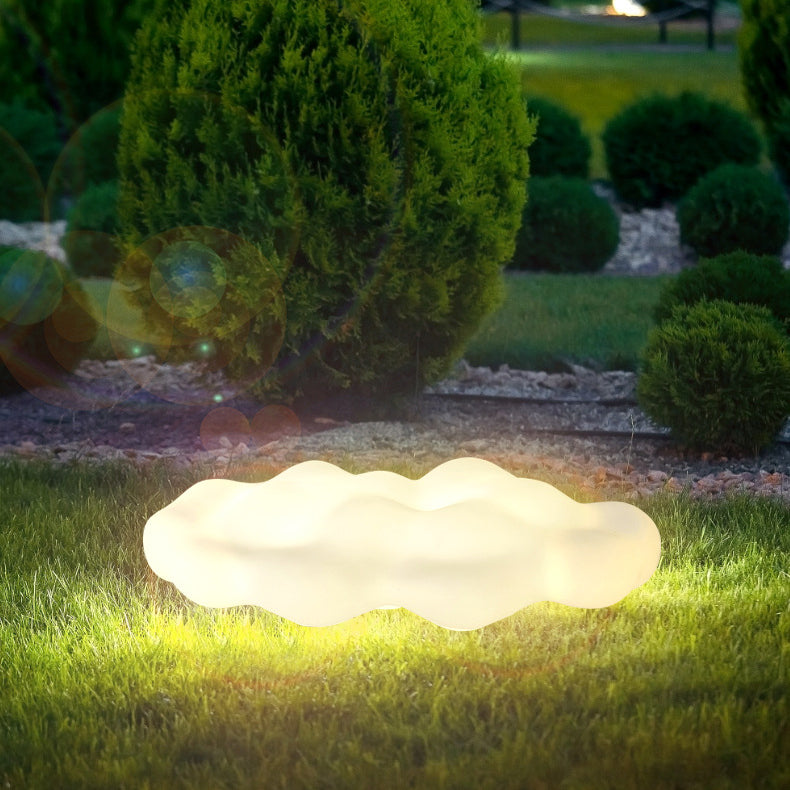 Contemporary Creative Carbon Steel PE Cloud-Shaped 2/3-Light Outdoor Light For Garden