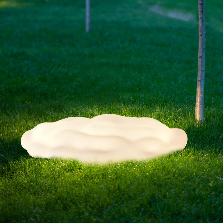 Contemporary Creative Carbon Steel PE Cloud-Shaped 2/3-Light Outdoor Light For Garden