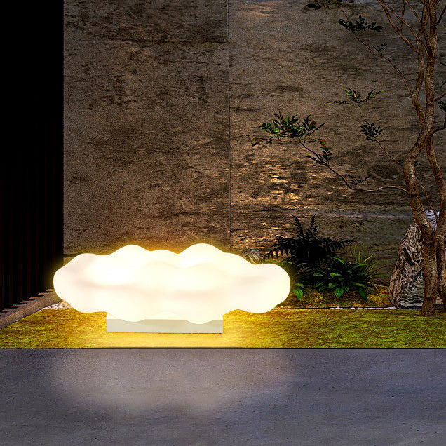 Contemporary Creative Carbon Steel PE Cloud-Shaped 2/3-Light Outdoor Light For Garden