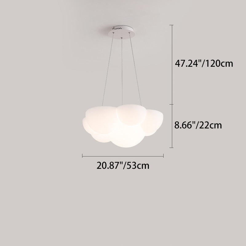 Modern Minimalist PE Iron Cat Paw Wave LED Chandelier For Bedroom