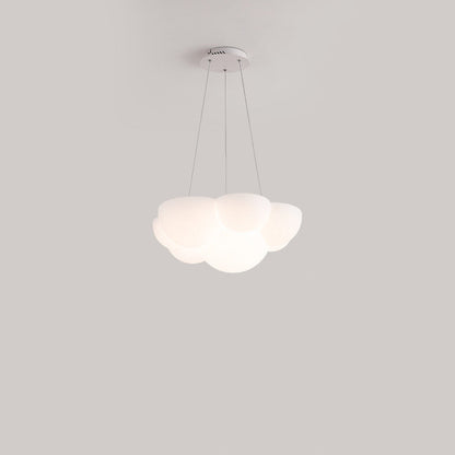 Modern Minimalist PE Iron Cat Paw Wave LED Chandelier For Bedroom