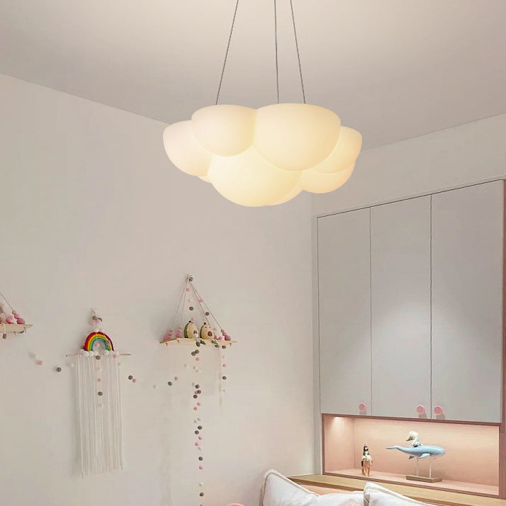 Modern Minimalist PE Iron Cat Paw Wave LED Chandelier For Bedroom