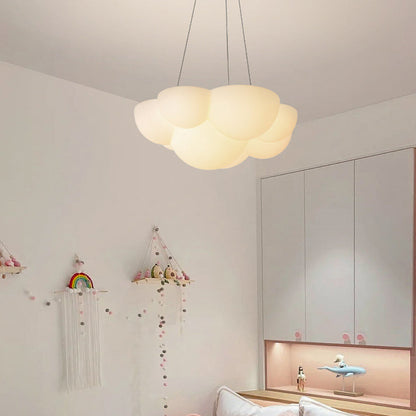 Modern Minimalist PE Iron Cat Paw Wave LED Chandelier For Bedroom