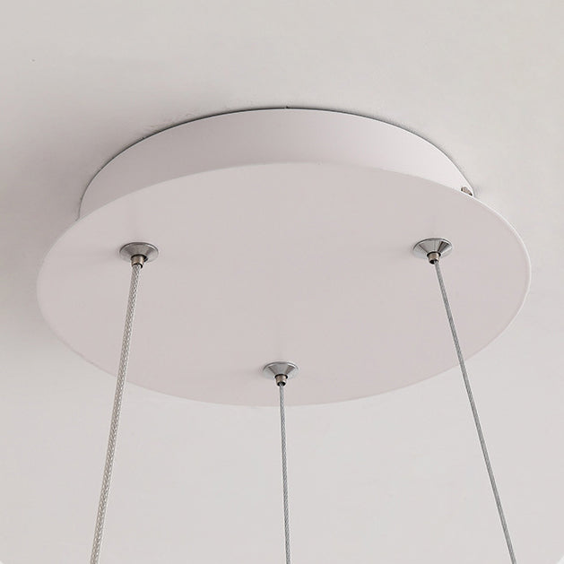 Modern Minimalist PE Iron Cat Paw Wave LED Chandelier For Bedroom
