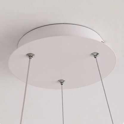 Modern Minimalist PE Iron Cat Paw Wave LED Chandelier For Bedroom