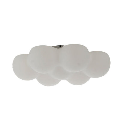 Contemporary Creative PE Iron Cloud-Shaped LED Flush Mount Ceiling Light For Bedroom
