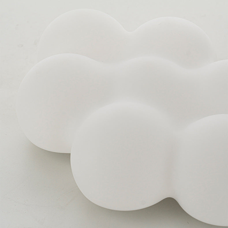 Contemporary Creative PE Iron Cloud-Shaped LED Flush Mount Ceiling Light For Bedroom