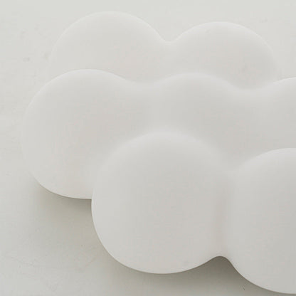 Contemporary Creative PE Iron Cloud-Shaped LED Flush Mount Ceiling Light For Bedroom