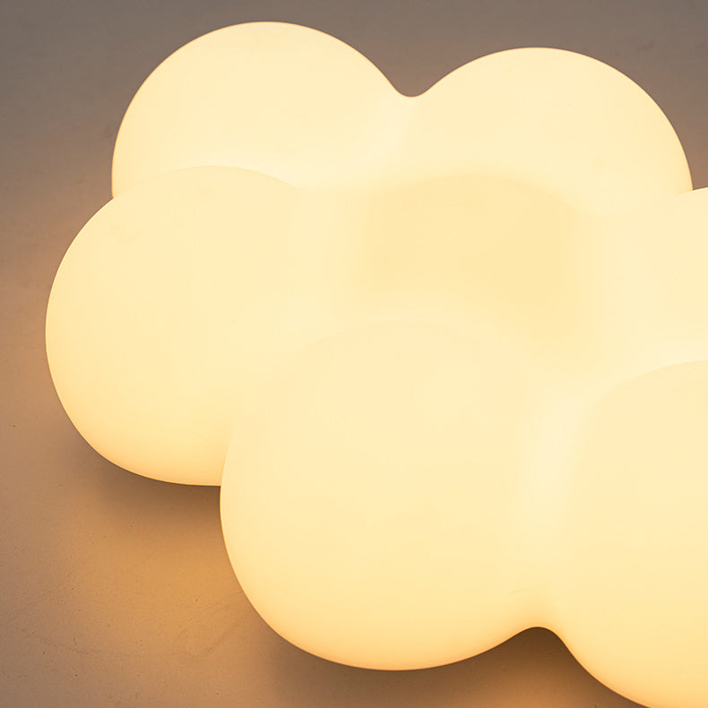 Contemporary Creative PE Iron Cloud-Shaped LED Flush Mount Ceiling Light For Bedroom