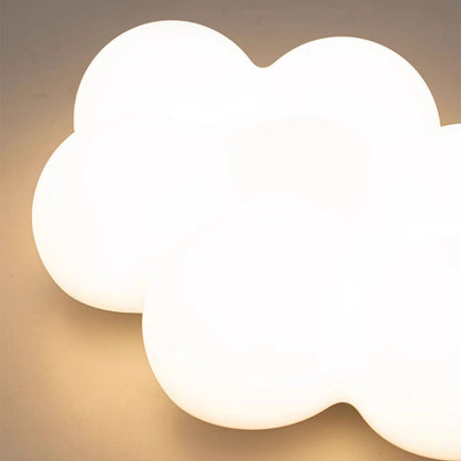 Contemporary Creative PE Iron Cloud-Shaped LED Flush Mount Ceiling Light For Bedroom