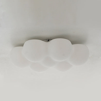 Contemporary Creative PE Iron Cloud-Shaped LED Flush Mount Ceiling Light For Bedroom