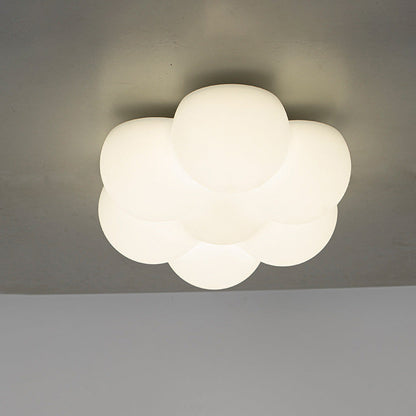 Contemporary Creative PE Iron Cloud-Shaped LED Flush Mount Ceiling Light For Bedroom