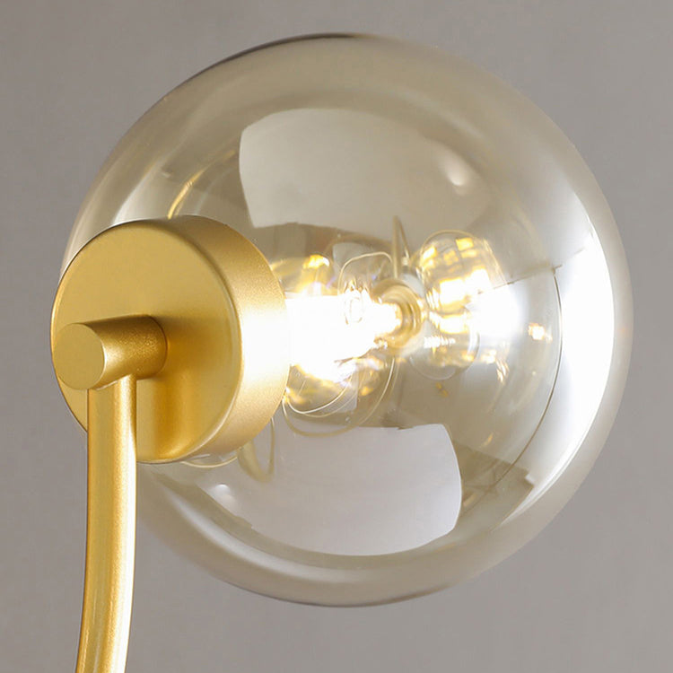 Contemporary Scandinavian Glass Iron Round Branch 4/8-Light Chandelier For Living Room