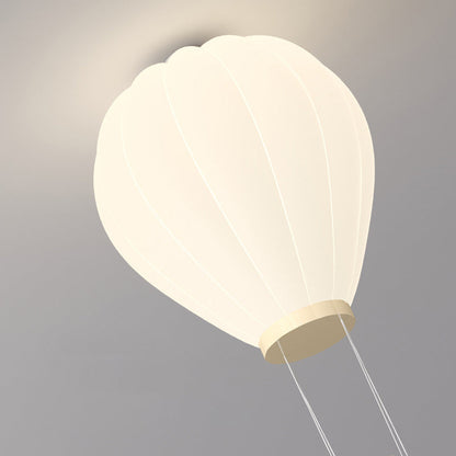 Modern Art Deco Iron PE Kids Hot Air Balloon Cartoon Round LED Flush Mount Ceiling Light For Bedroom