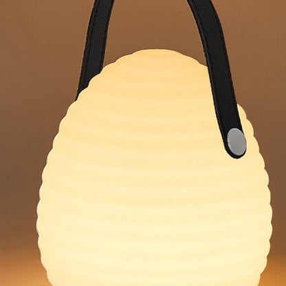 Contemporary Creative PE ABS Portable Round LED Outdoor Light With Handle For Outdoor Patio