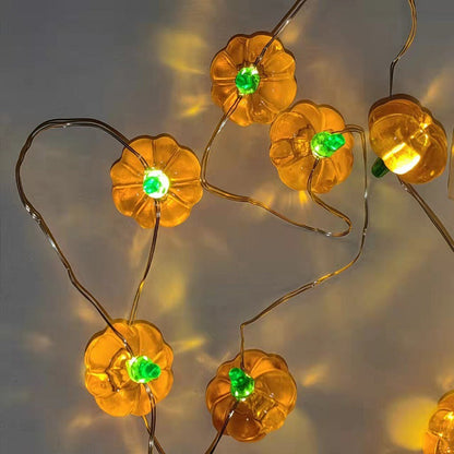 Contemporary Creative USB PVC Pumpkin Shape Halloween Decoration LED String Light For Outdoor