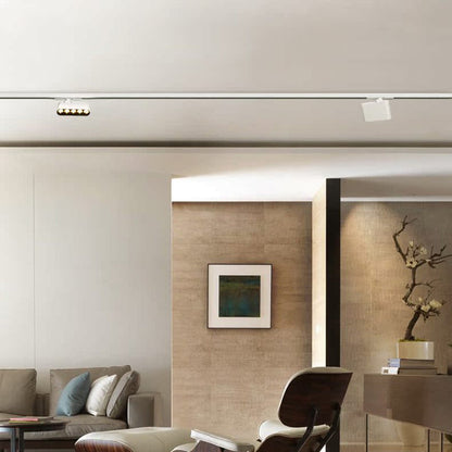 High CRI Rectangular LED Track Spotlight - Minimalist Aluminum Semi-Flush Mount Ceiling Light For Home Office