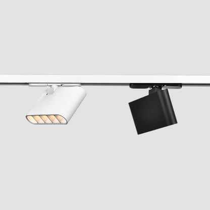 High CRI Rectangular LED Track Spotlight - Minimalist Aluminum Semi-Flush Mount Ceiling Light For Home Office