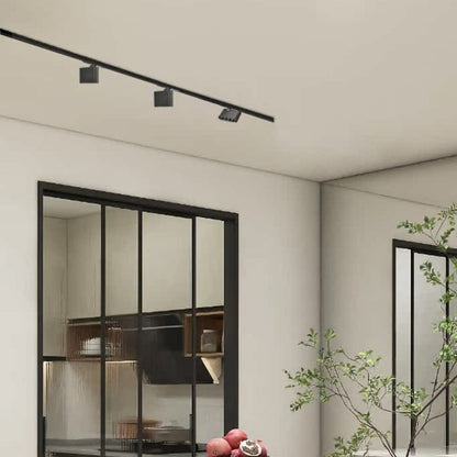 High CRI Rectangular LED Track Spotlight - Minimalist Aluminum Semi-Flush Mount Ceiling Light For Home Office