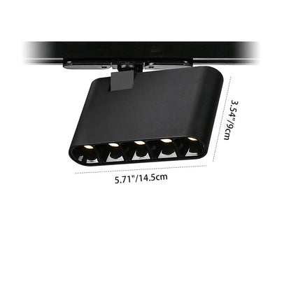 High CRI Rectangular LED Track Spotlight - Minimalist Aluminum Semi-Flush Mount Ceiling Light For Home Office