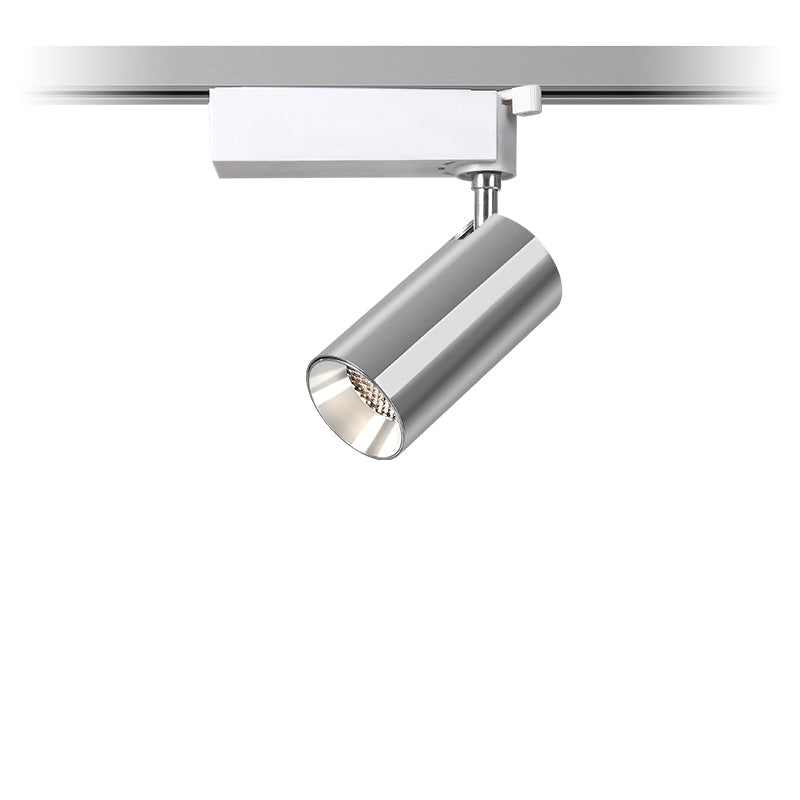 Adjustable Aluminum LED Track Spotlight - Industrial Cylinder Semi-Flush Mount Ceiling Light For Home Office
