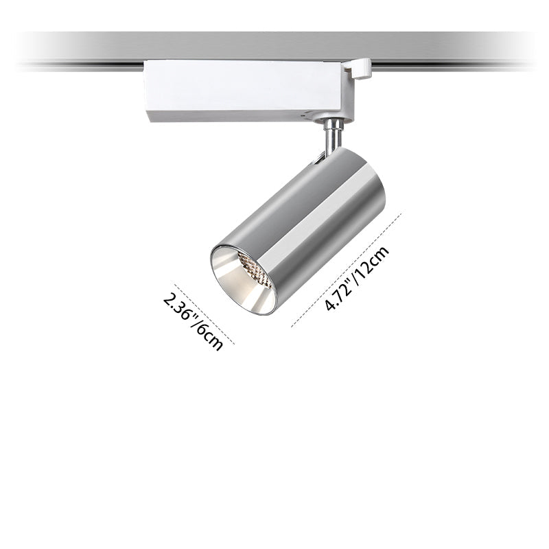 Adjustable Aluminum LED Track Spotlight - Industrial Cylinder Semi-Flush Mount Ceiling Light For Home Office