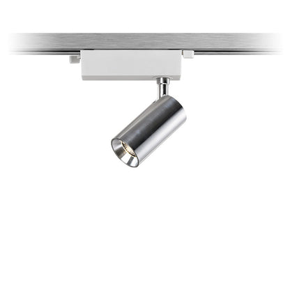 Adjustable Aluminum LED Track Spotlight - Industrial Cylinder Semi-Flush Mount Ceiling Light For Home Office