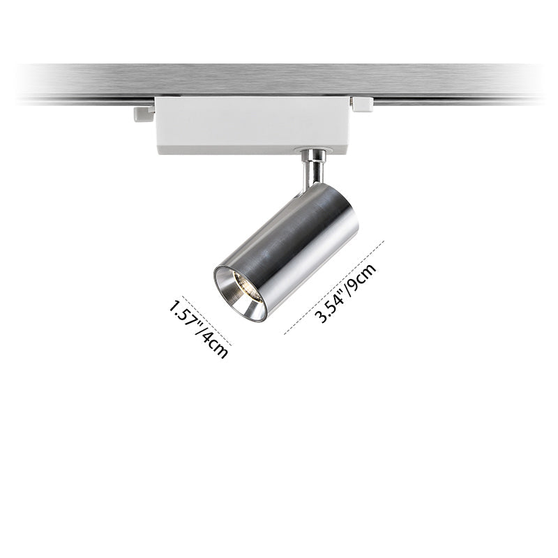 Adjustable Aluminum LED Track Spotlight - Industrial Cylinder Semi-Flush Mount Ceiling Light For Home Office