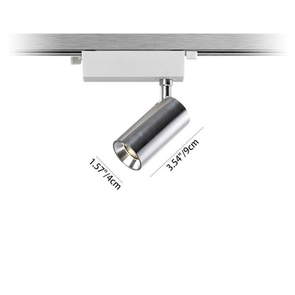 Adjustable Aluminum LED Track Spotlight - Industrial Cylinder Semi-Flush Mount Ceiling Light For Home Office