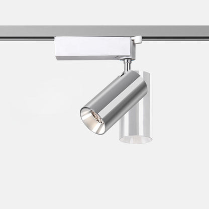 Adjustable Aluminum LED Track Spotlight - Industrial Cylinder Semi-Flush Mount Ceiling Light For Home Office